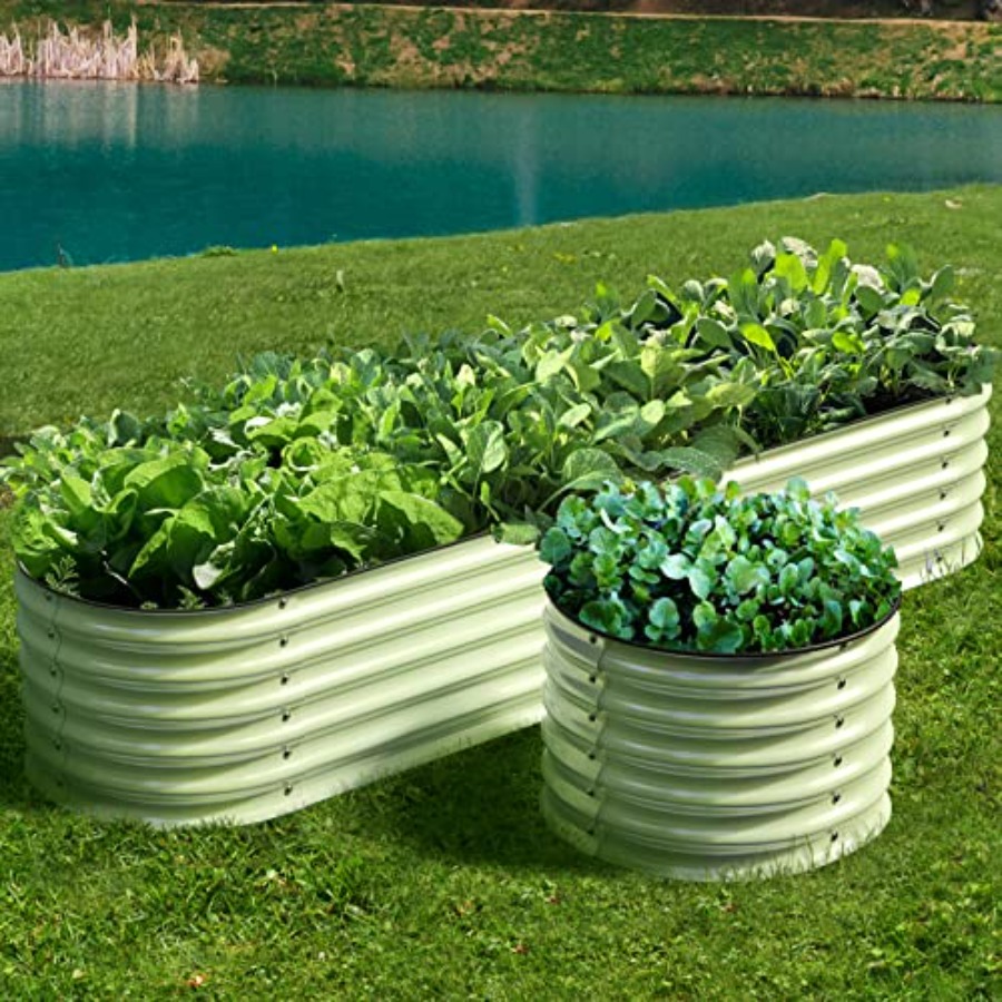 Raised Garden Bed - Outdoor modular galvanized steel raised garden