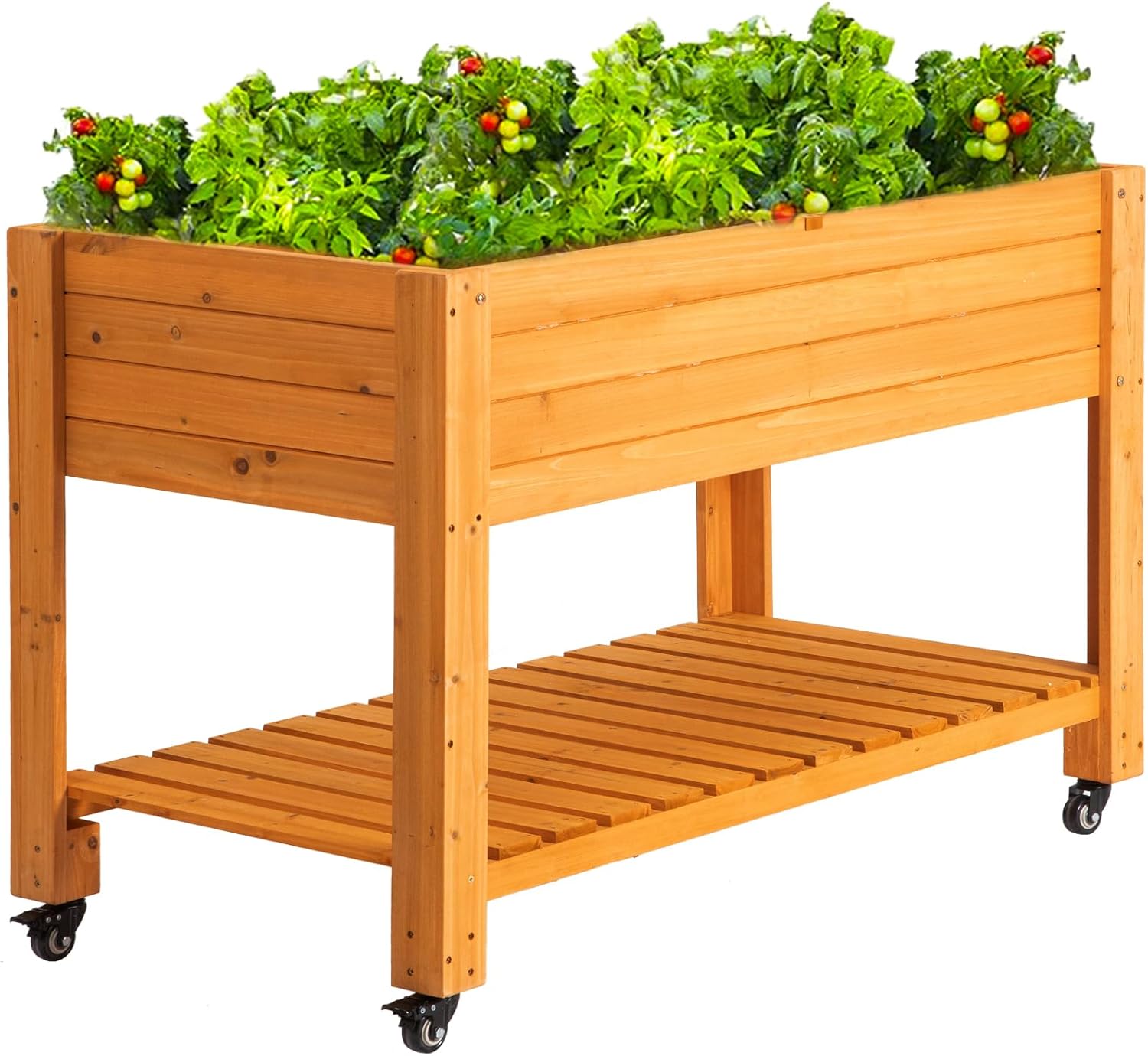 Mobile Wooden Elevated Raised  - đánh giá và giá Raised Garden Bed