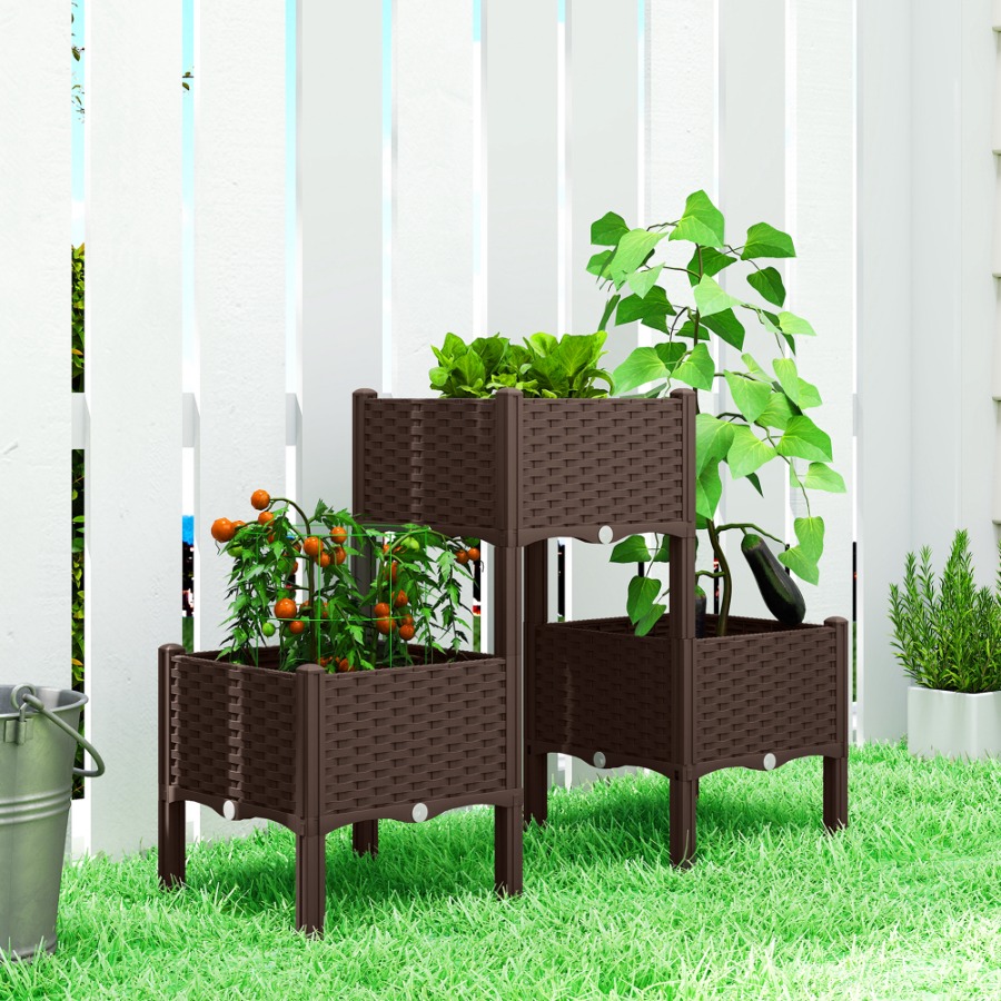 Plastic Raised Garden Bed with - đánh giá và giá Self Watering Planter