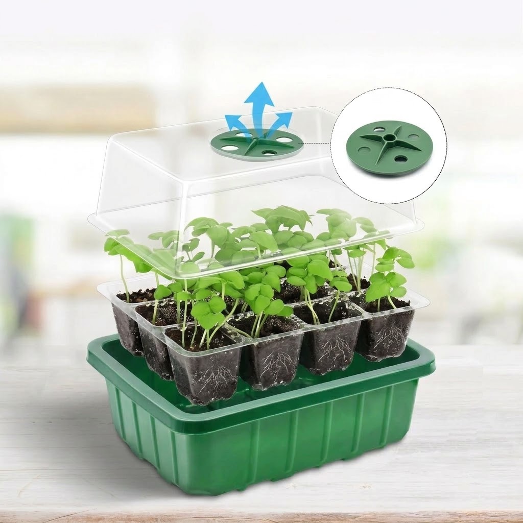 Adjustable Humidity Domes Clea - đánh giá và giá Seed Starter Tray