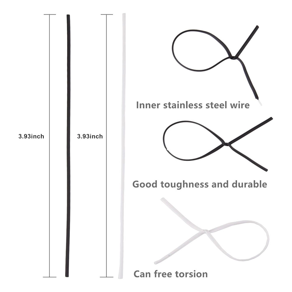 100Pcs BK WH Oblate Iron Wire  - đánh giá và giá Indoor Herb Garden