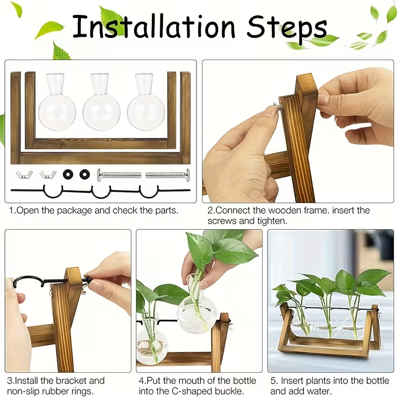Wooden Stand Hydroponic Plant  - đánh giá và giá Hydroponic Kit