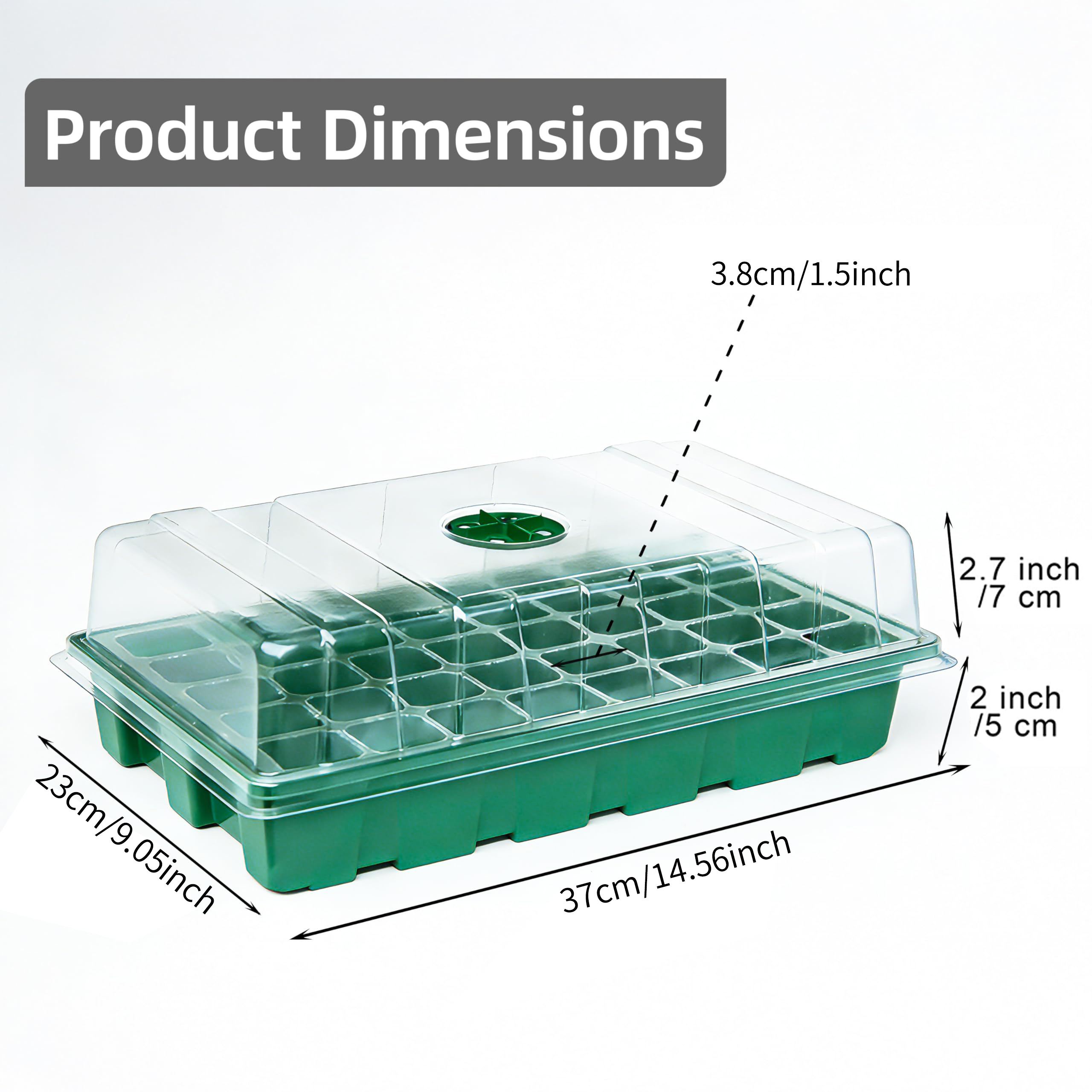 With Transparent Cover Greenho - đánh giá và giá Seed Starter Tray