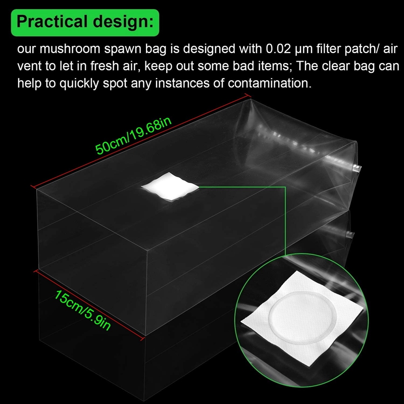 100Pcs Mushroom Growing Bag Mu - đánh giá và giá Grow Bag