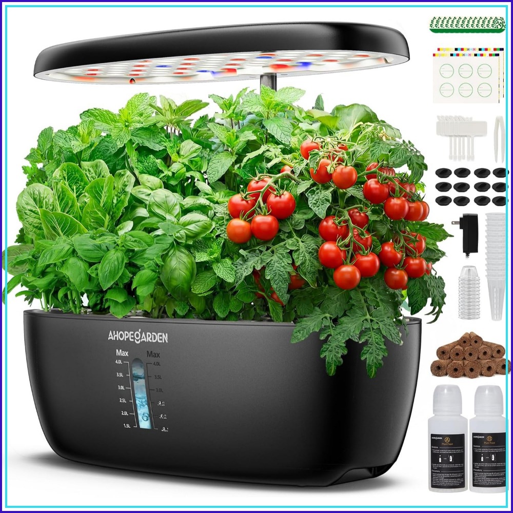 12 Pod Hydroponic Garden with  - đánh giá và giá Indoor Herb Garden