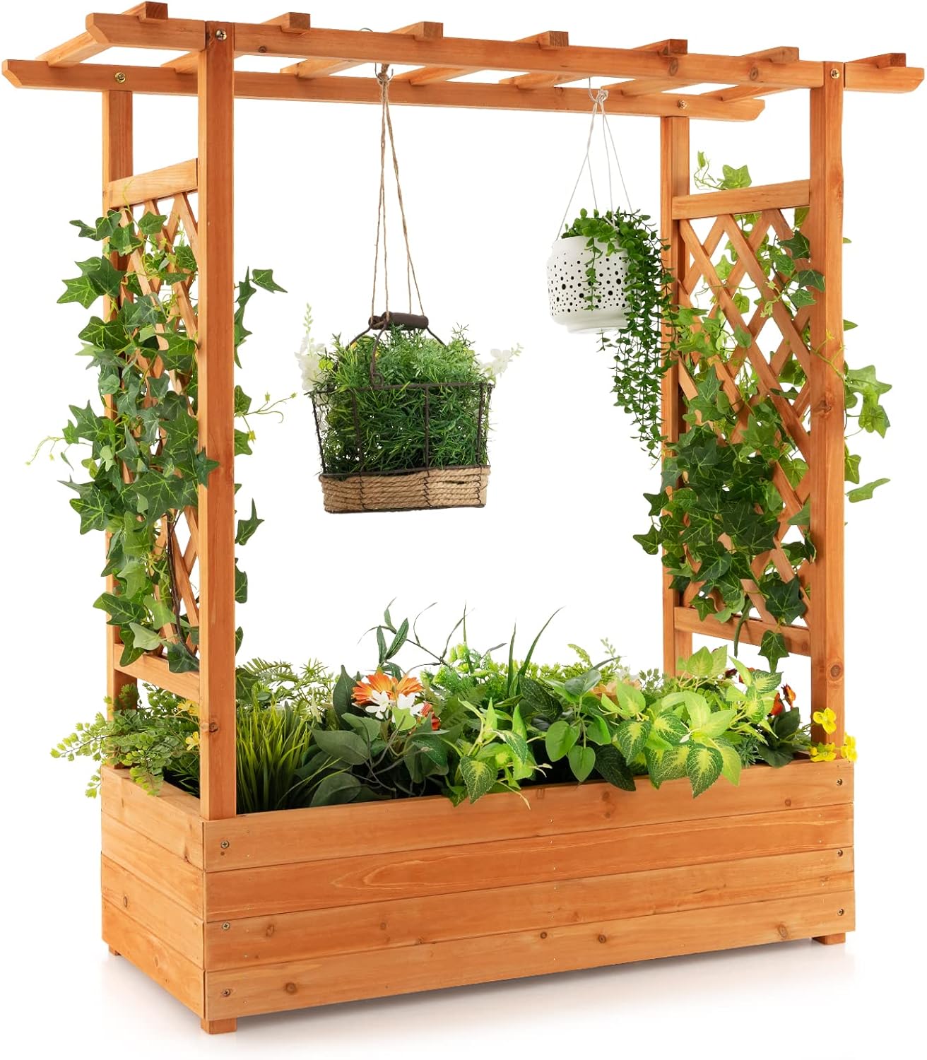 Wood Raised Garden Bed with Ar - đánh giá và giá Raised Garden Bed