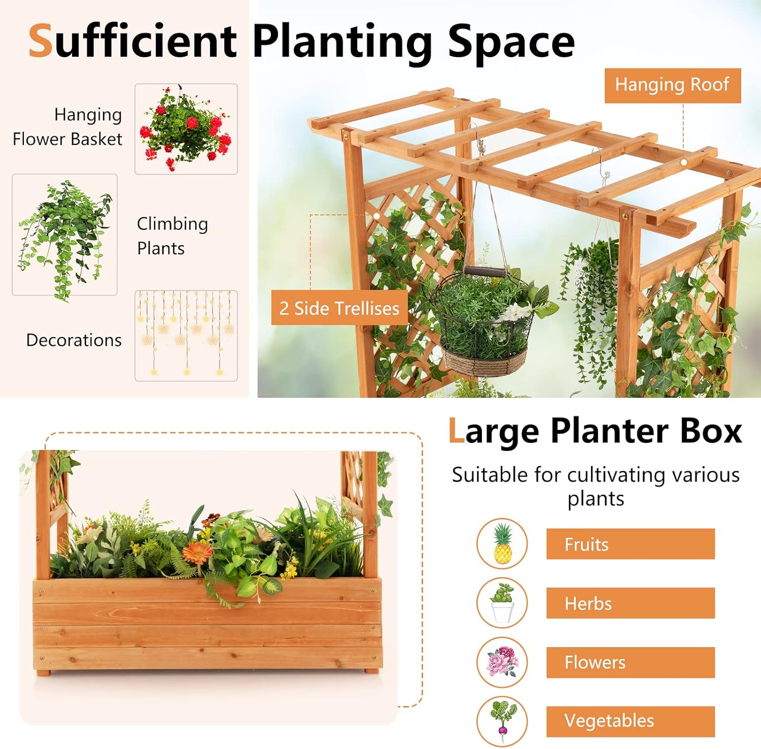 Wood Raised Garden Bed with Ar - đánh giá và giá Raised Garden Bed