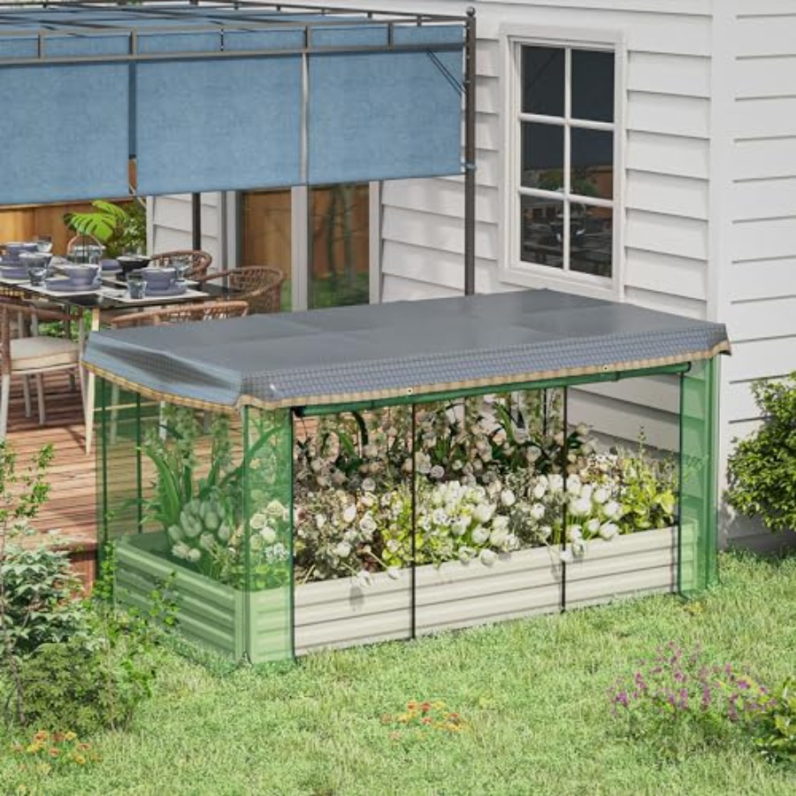 7.3 x 3.4 x 1 ft Galvanized Ra - đánh giá và giá Raised Garden Bed