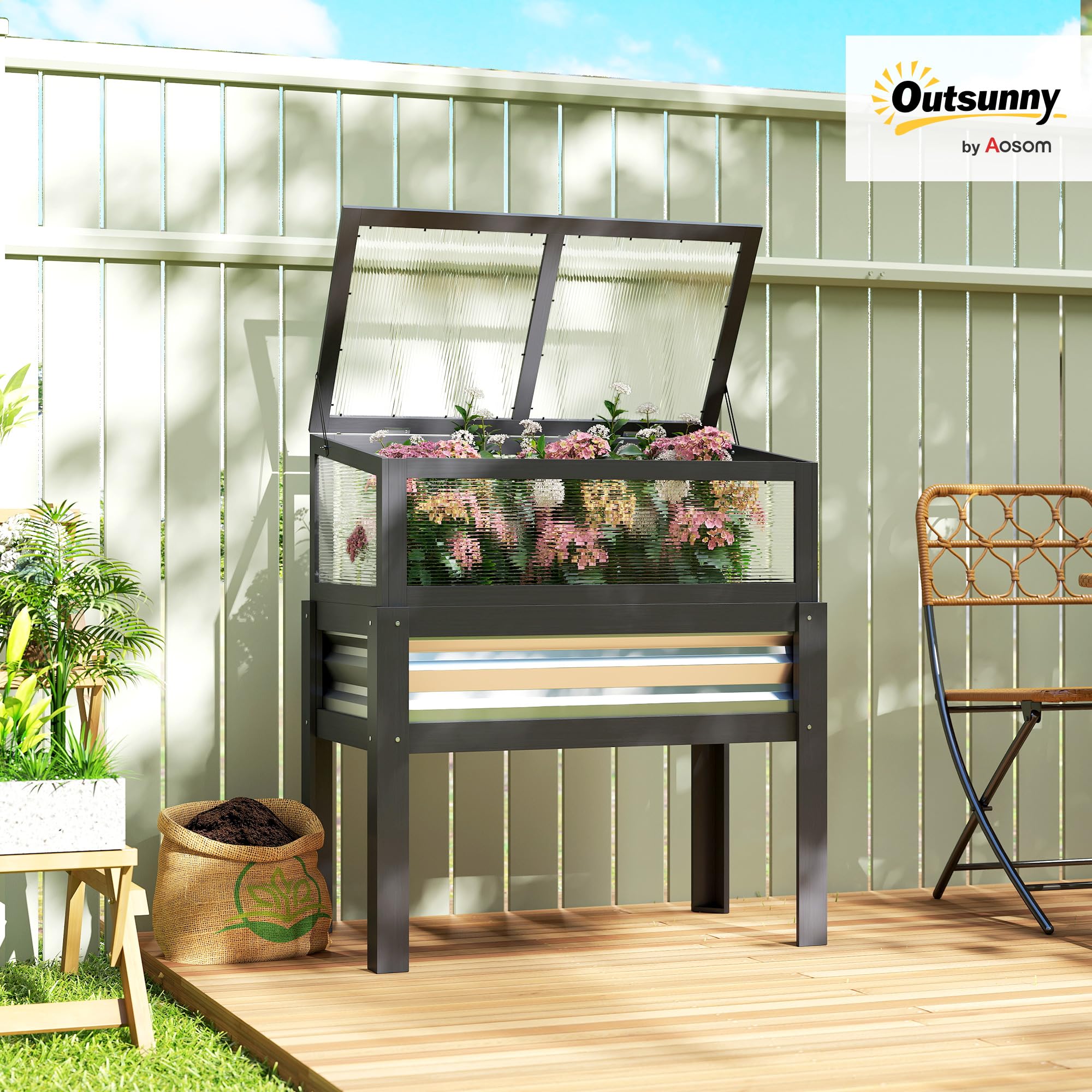 Wooden Raised Garden Bed with  - đánh giá và giá Raised Garden Bed