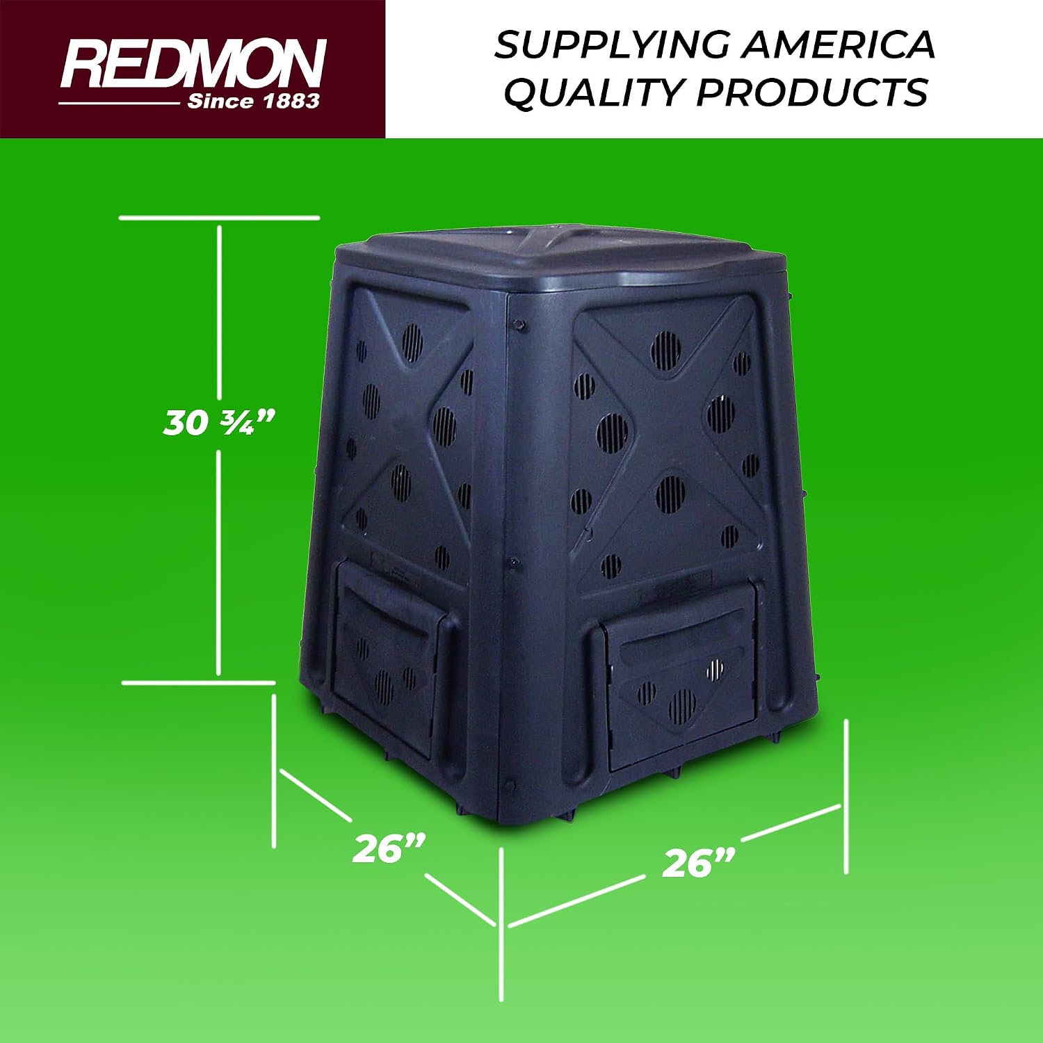Redmon Outdoor Compost Bin wit - đánh giá và giá Compost Bin