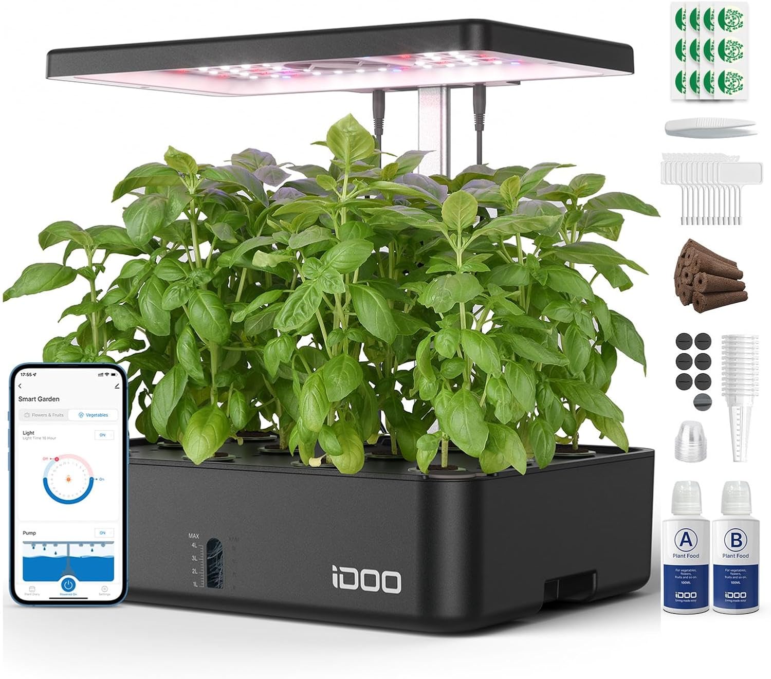 12 Pods WiFi Hydroponics Growi - đánh giá và giá Indoor Herb Garden