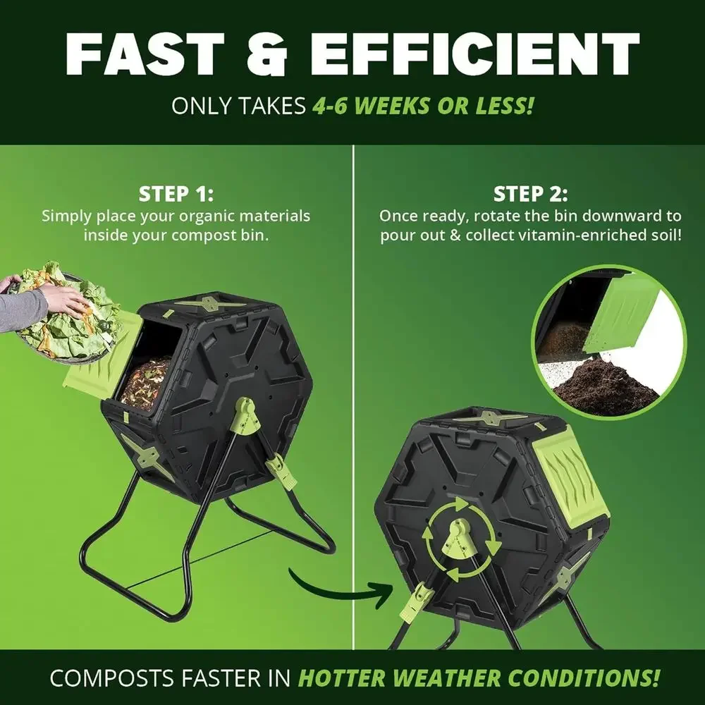 Rotating 21-Gallon Outdoor Com - đánh giá và giá Compost Bin
