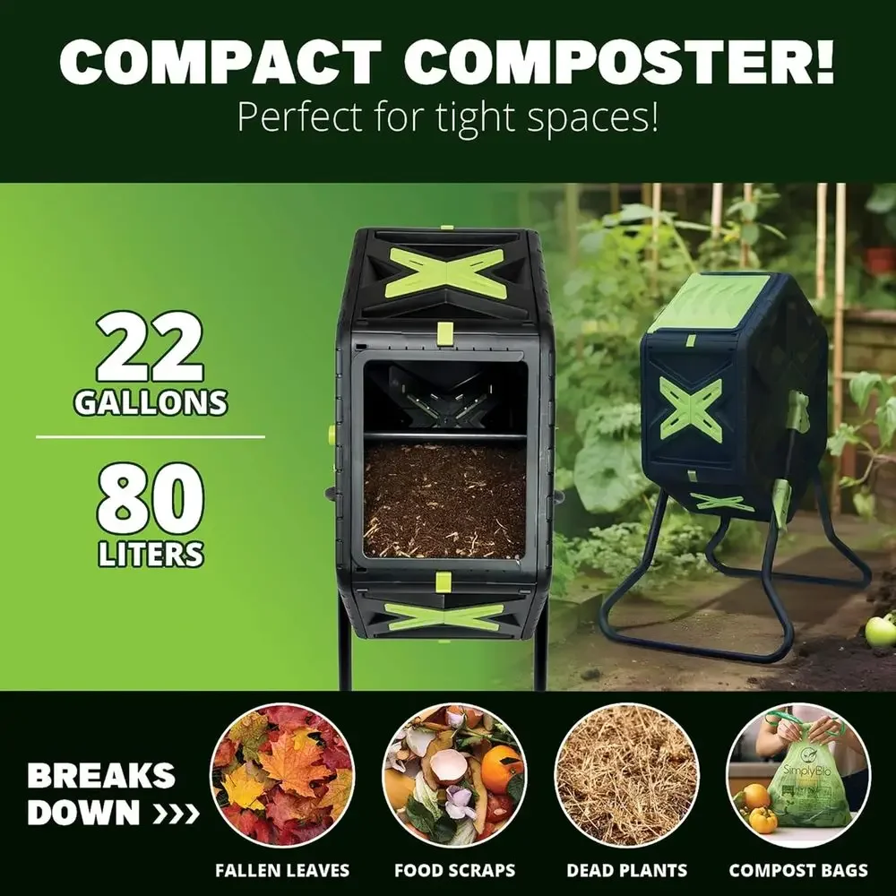 Rotating 21-Gallon Outdoor Com - đánh giá và giá Compost Bin