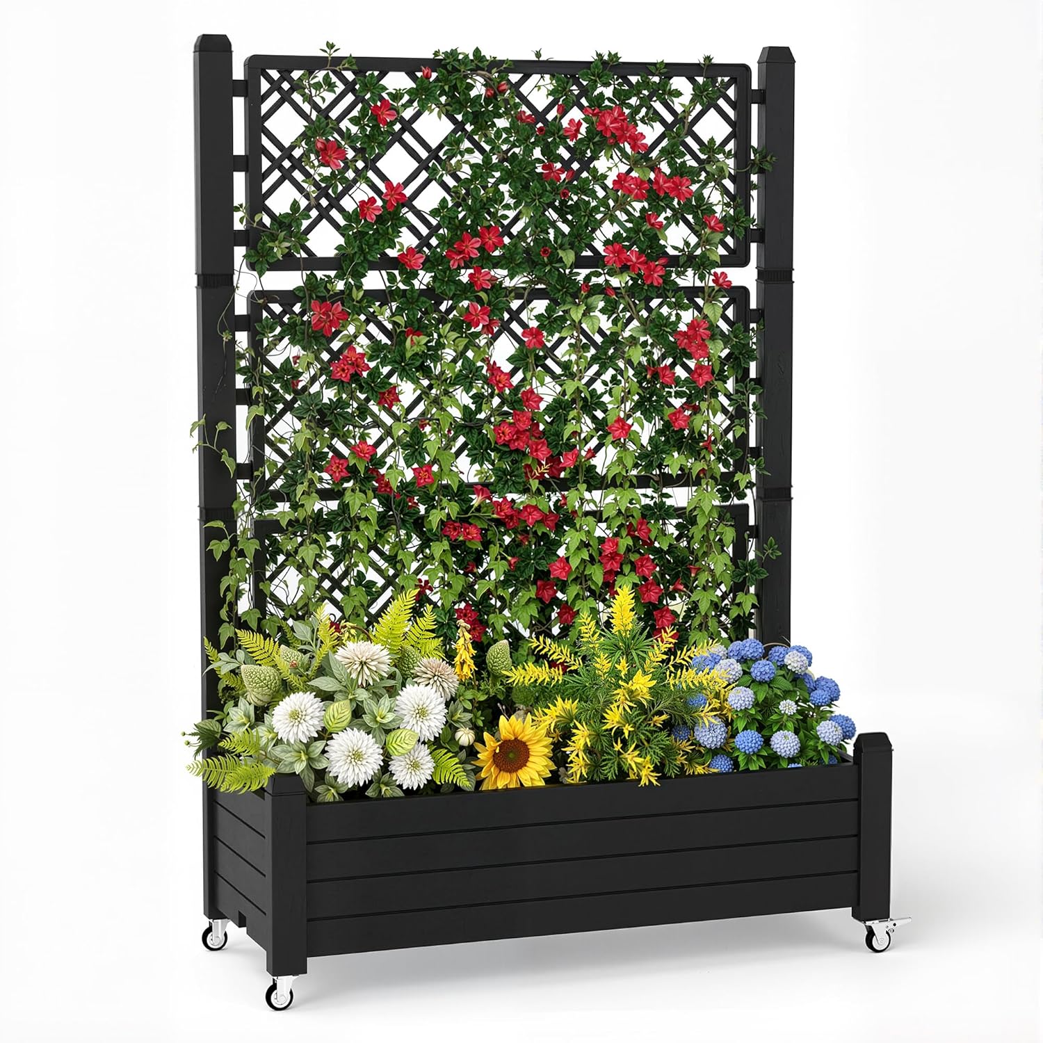 Raised Garden Bed with Trellis - đánh giá và giá Self Watering Planter