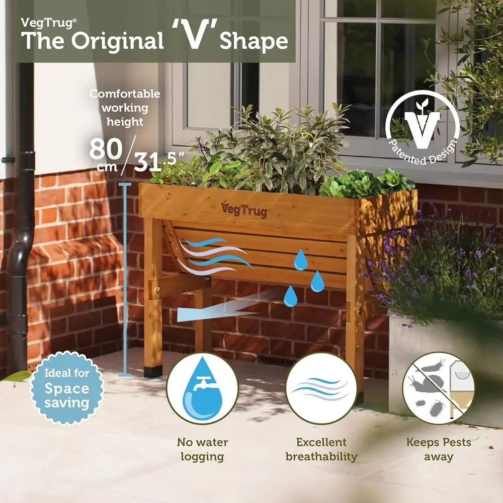 Natural Small 1m Wall-Mounted  - đánh giá và giá Vertical Planter