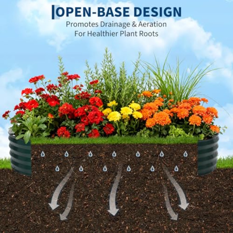Outdoor galvanized steel raise - đánh giá và giá Raised Garden Bed