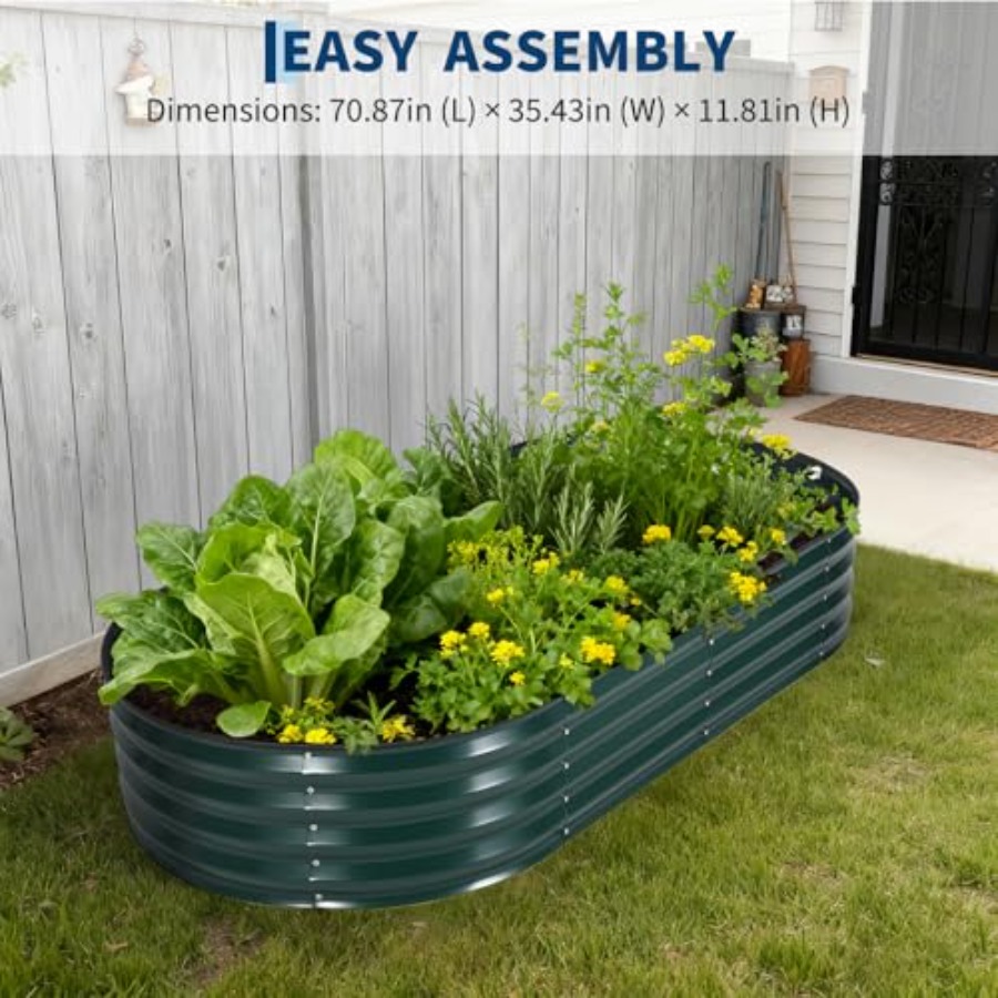 Outdoor galvanized steel raise - đánh giá và giá Raised Garden Bed