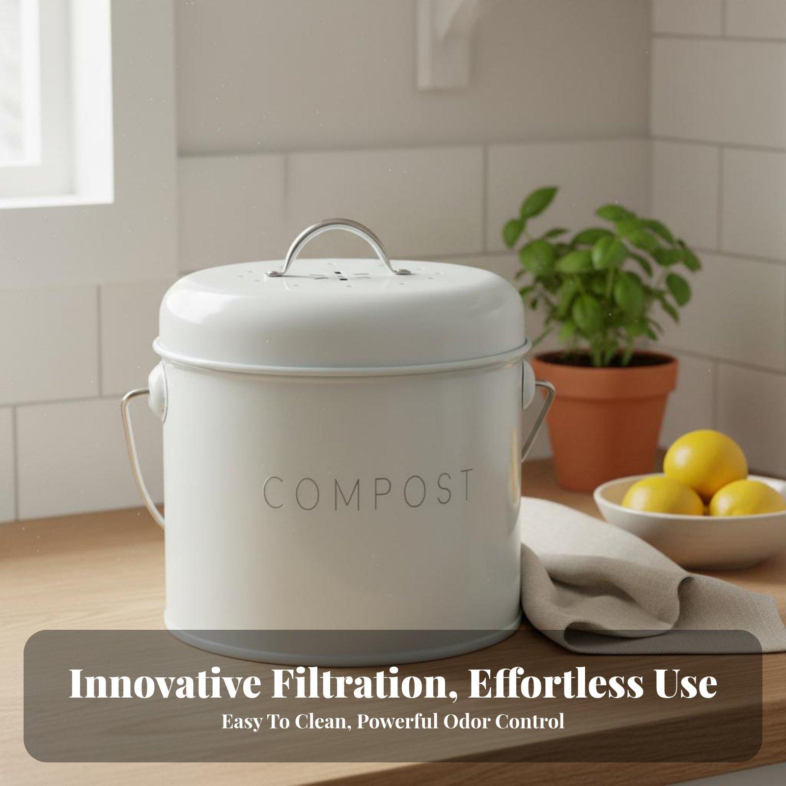 Desktop Trash Can for Kitchen  - đánh giá và giá Compost Bin